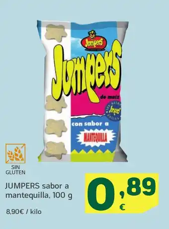 HiperDino JUMPERS sabor a mantequilla oferta