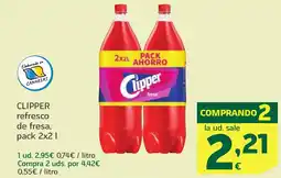 HiperDino CLIPPER refresco de fresa oferta