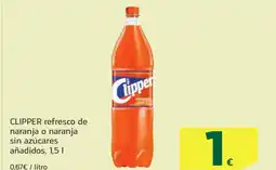 HiperDino CLIPPER refresco de naranja o naranja sin azúcares añadidos oferta