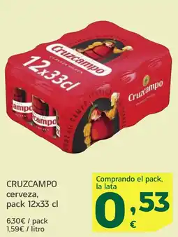 HiperDino CRUZCAMPO cerveza oferta