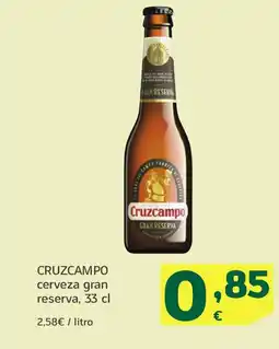 HiperDino CRUZCAMPO cerveza gran reserva oferta