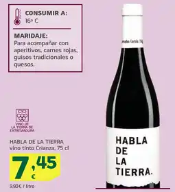 HiperDino HABLA DE LA TIERRA vino tinto Crianza oferta