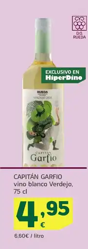 HiperDino CAPITÁN GARFIO vino blanco Verdejo oferta