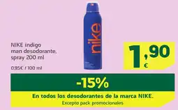 HiperDino NIKE índigo man desodorante, spray oferta