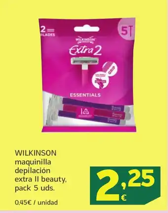 HiperDino WILKINSON maquinilla depilación extra II beauty oferta