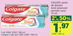 HiperDino COLGATE pasta de dientes total advanced esmalte sano oferta