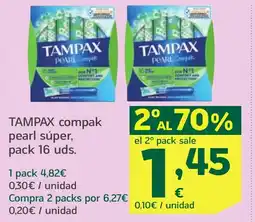 HiperDino TAMPAX compak pearl súper oferta