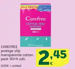 HiperDino CAREFREE protege slip transparente cotton oferta