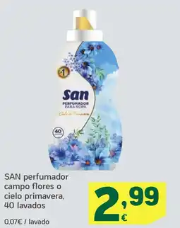 HiperDino SAN perfumador campo flores o cielo primavera, 40 lavados oferta