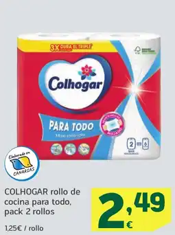 HiperDino COLHOGAR rollo de cocina para todo, pack 2 rollos oferta