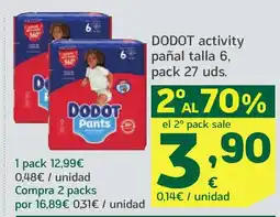 HiperDino DODOT activity pañal talla 6. oferta