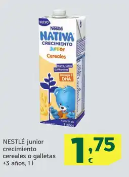 HiperDino NESTLÉ junior crecimiento cereales o galletas +3 años oferta