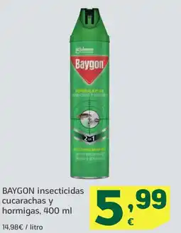 HiperDino BAYGON insecticidas cucarachas y hormigas, oferta