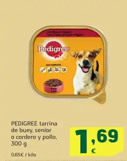 HiperDino PEDIGREE tarrina de buey, senior o cordero y pollo oferta