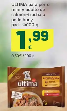 HiperDino ULTIMA para perro mini y adulto de salmón-trucha o pollo buey oferta