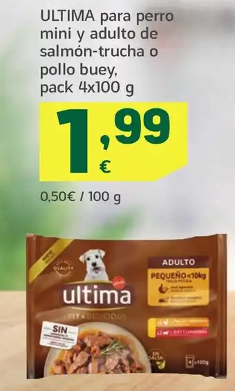 HiperDino ULTIMA para perro mini y adulto de salmón-trucha o pollo buey oferta
