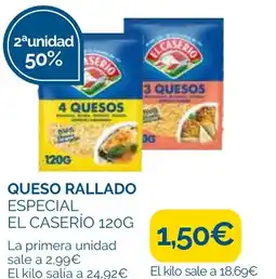 Supermercados La Despensa EL CASERÍO Queso rallado especial oferta