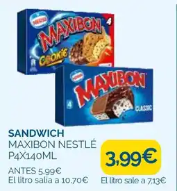 Supermercados La Despensa NESTLÉ Sandwich maxibon oferta