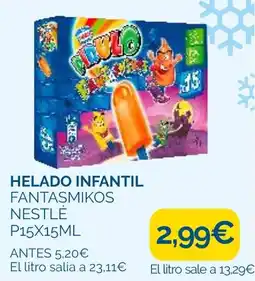 Supermercados La Despensa NESTLÉ Helado infantil fantasmikos oferta