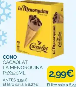 Supermercados La Despensa LA MENORQUINA Cono cacaolat oferta