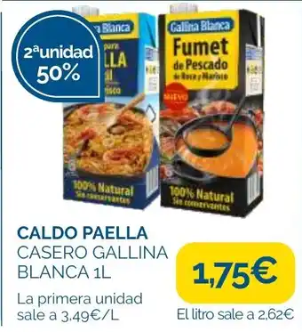 Supermercados La Despensa GALLINA BLANCA Caldo paella casero oferta
