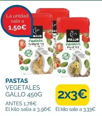 Supermercados La Despensa GALLO Pastas vegetales oferta