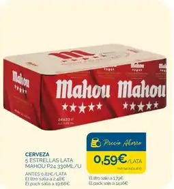 Supermercados La Despensa MAHOU Cerveza 5 estrellas p24 oferta