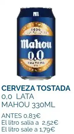 Supermercados La Despensa MAHOU Cerveza tostada 0,0 l oferta