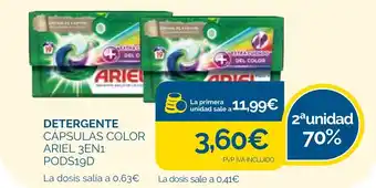 Supermercados La Despensa ARIEL Detergente cápsulas color pods19 3en1 oferta