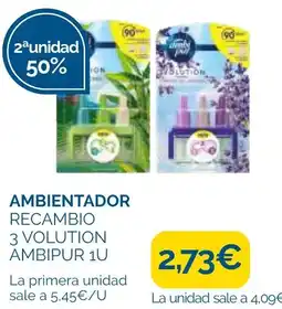 Supermercados La Despensa AMBIPUR Ambientador recambio 3 volution 1u oferta