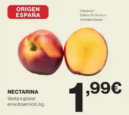 Hipercor Nectarina oferta