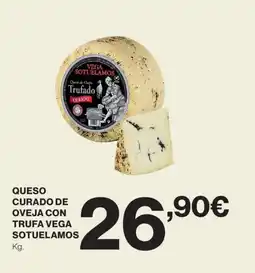 Hipercor Queso curado de oveja con trufa vega sotuelamos oferta