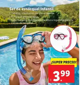 Ocine CRIVIT Set de esnórquel infantil oferta