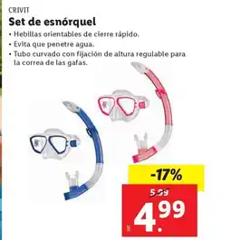 Ocine CRIVIT Set de esnórquel oferta