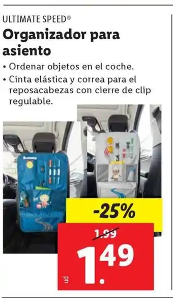 Ocine ULTIMATE SPEED Organizador para asiento oferta