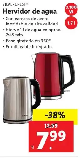 Ocine SILVERCREST Hervidor de agua oferta