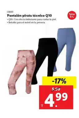 Ocine CRIVIT Pantalón pirata técnico Q10 oferta