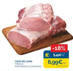 Cash Ecofamilia Cinta de lomo fresca por medias o enteras oferta