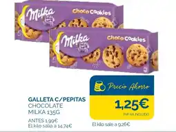 Cash Ecofamilia MILKA Galleta/ pepitas chocolate oferta