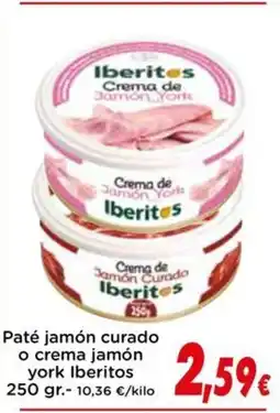 Proxi Paté jamón curado o crema jamón york oferta