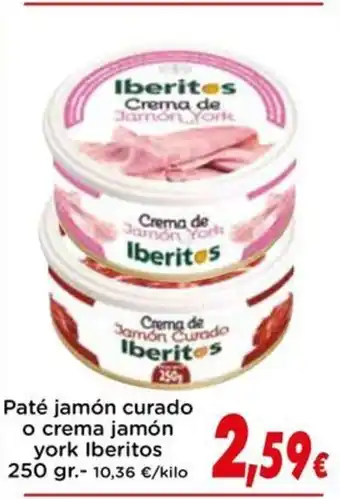 Proxi Paté jamón curado o crema jamón york oferta