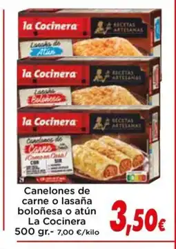 Proxi LA COCINERA Canelones de carne o lasaña boloñesa o atún oferta