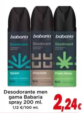 Proxi BABARIA Desodorante men gama oferta