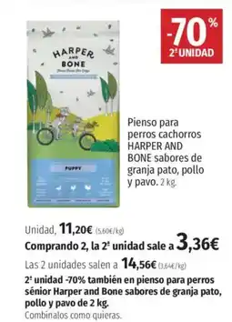 El Corte Inglés HARPER AND BONE Pienso para perros cachorros sabores de granja pato, pollo y pavo oferta