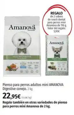 El Corte Inglés AMANOVA Pienso para perros adultos miniDigestive conejo oferta