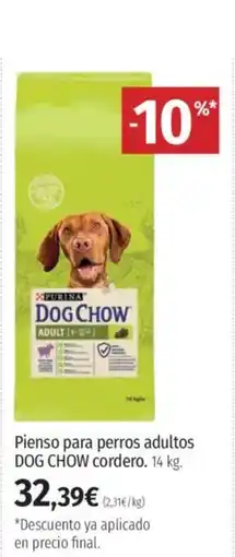 El Corte Inglés DOG CHOW Pienso para perros adultos cordero oferta