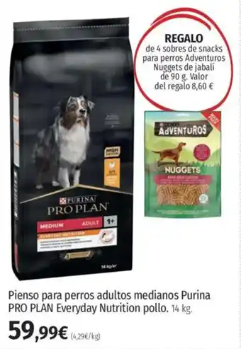 El Corte Inglés PRO PLAN Pienso para perros adultos medianos Purin Everyday Nutrition pollo oferta