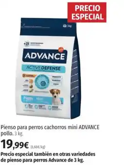 El Corte Inglés ADVANCE Pienso para perros cachorros mini pollo oferta