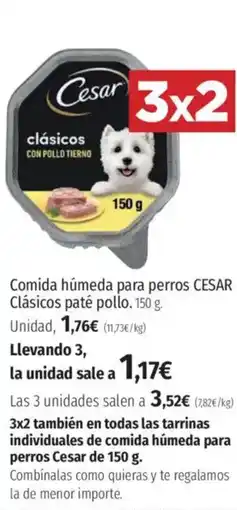 El Corte Inglés CESAR Comida húmeda para perros Clásicos paté pollo oferta