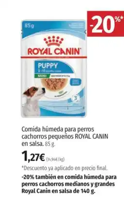 El Corte Inglés ROYAL CANIN Comida húmeda para perros cachorros pequeños en salsa oferta